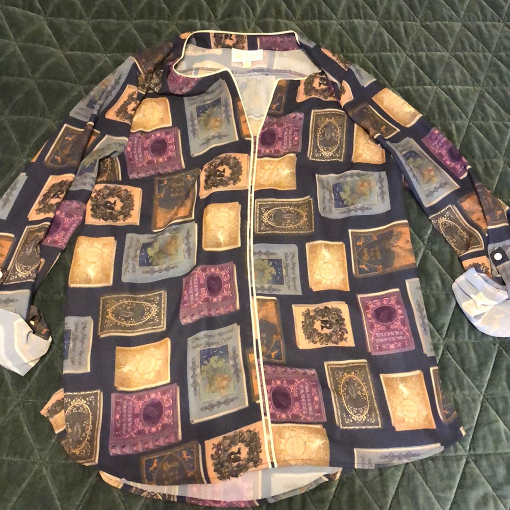 ModCloth “bookworm” blouse. Excellent condition.